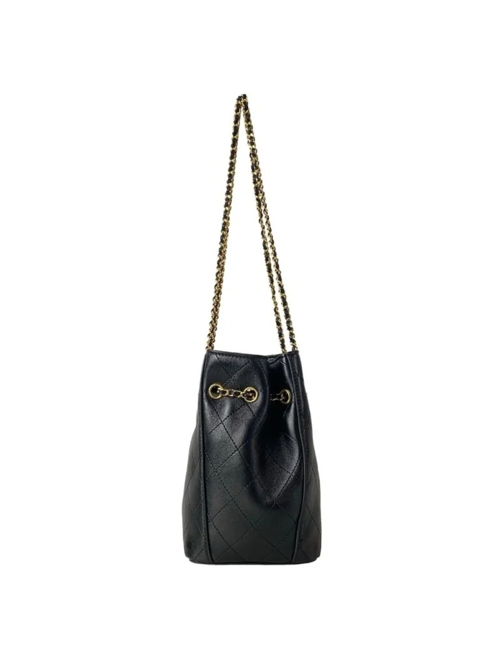 Chanel Shoulder Bag Quilted Black Lambskin